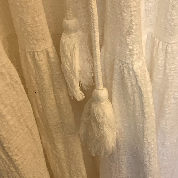 OLIA Ivory Cotton Gauze Backless Dress Size XL - Picture 11 of 14